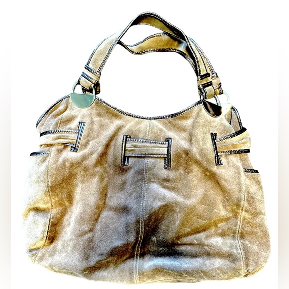 Kooba: Grey suede shoulder bag - Picture 2 of 4